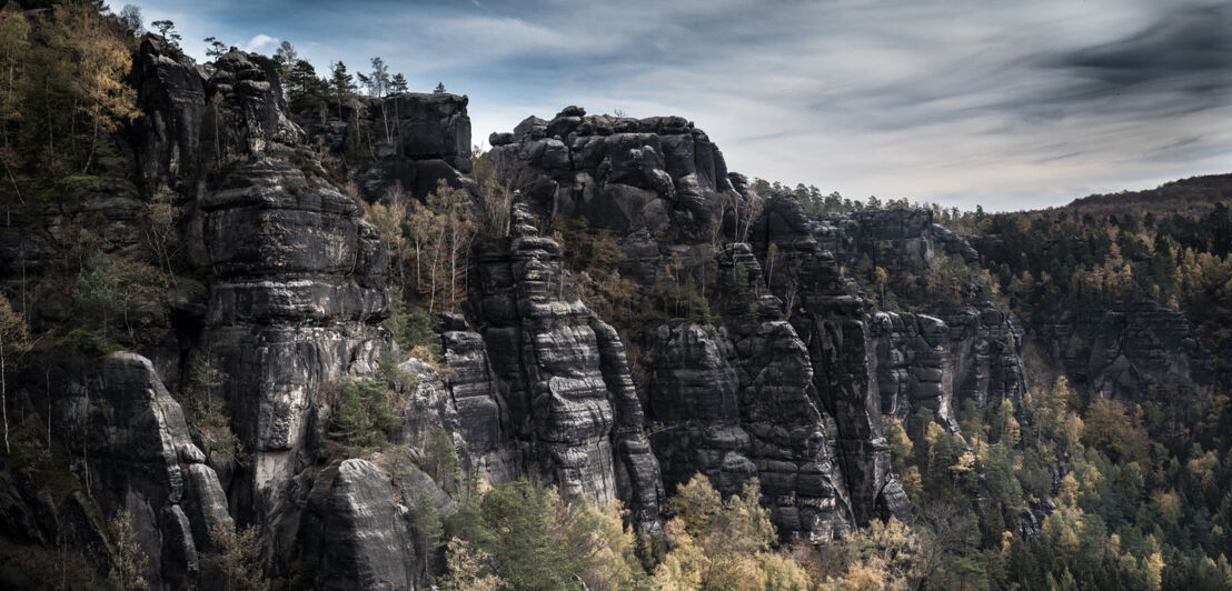 Ausblick vom Carolafelsen in der Sächsischen Schweiz