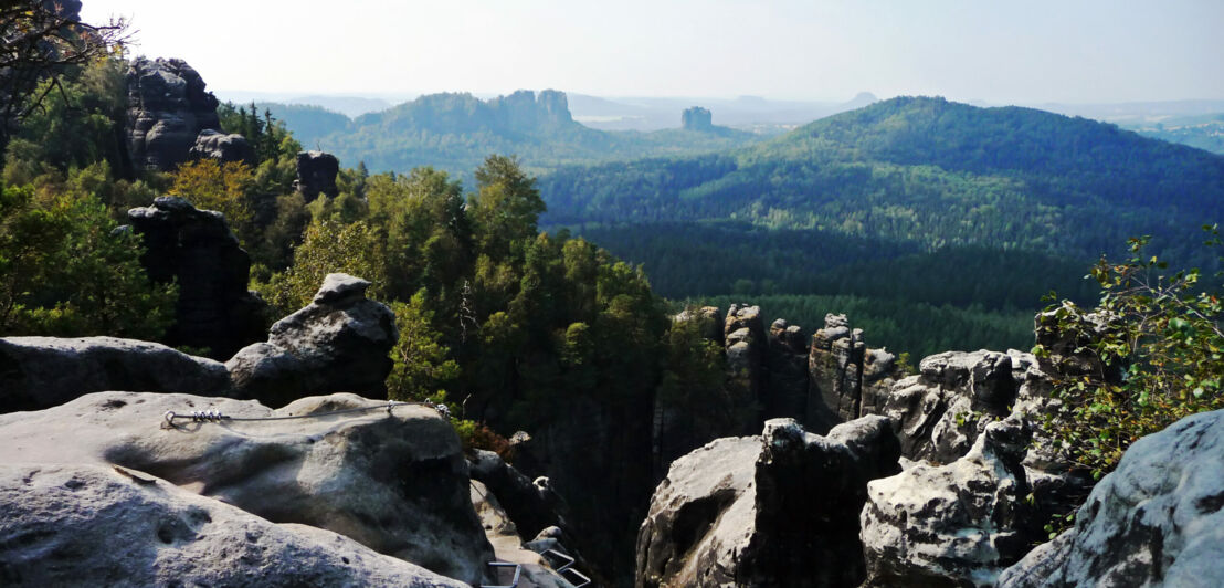 Klettersteig Häntzschelstiege in der Sächsischen Schweiz