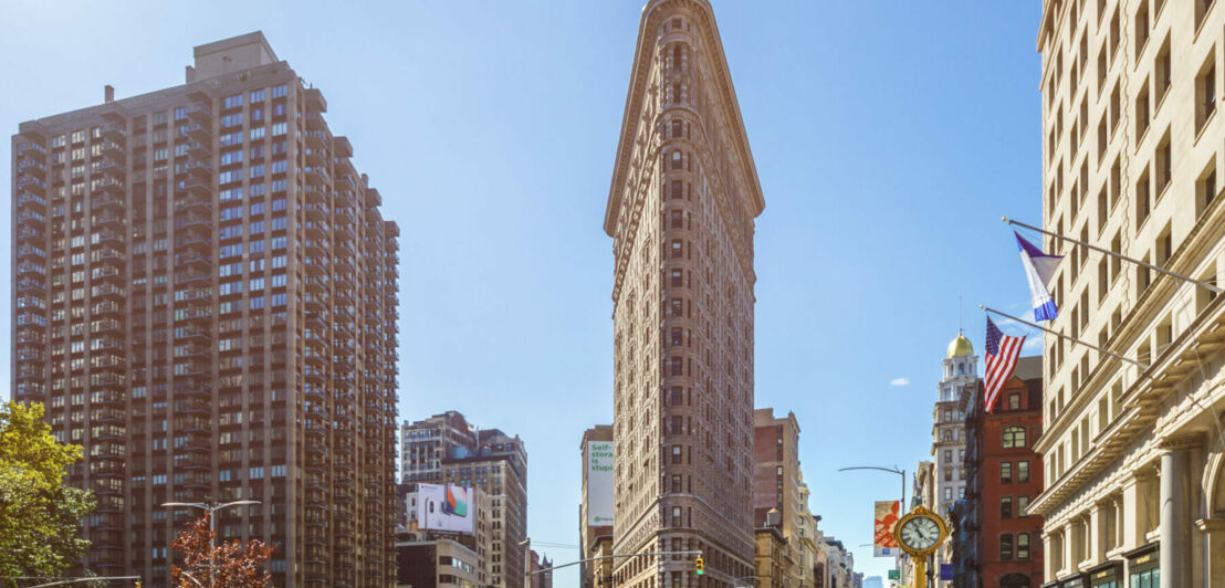 Blick auf das Flatiron Building in New York