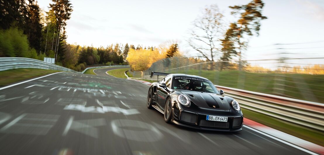 Porsche 911 GT2 RS bei der Rekordfahrt auf dem Nürburgring.