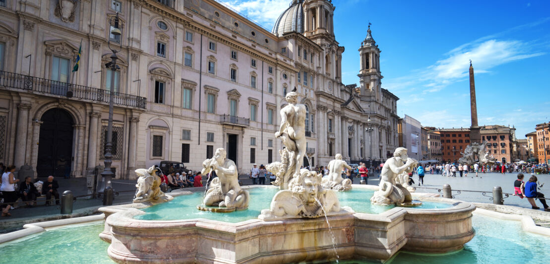 Brunnen auf der Piazza Navona in Rom