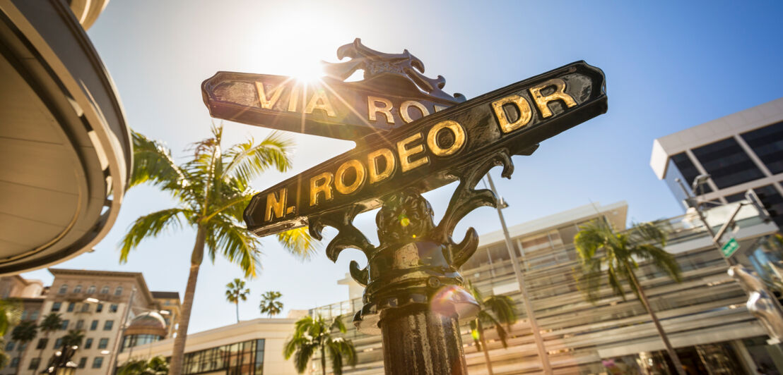 Straßenschild am Rodeo Drive