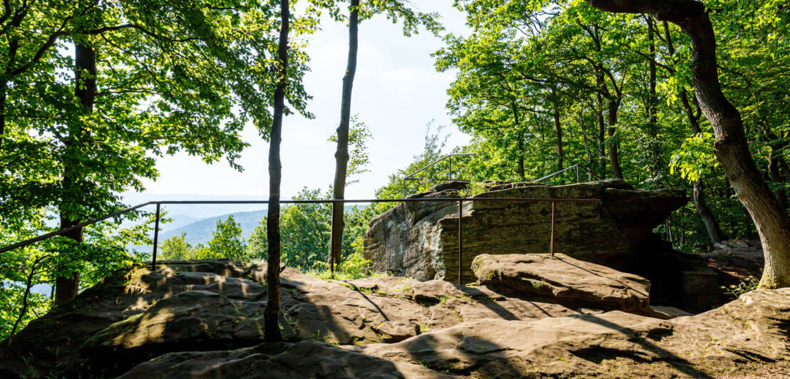 Ein Felsen im Sommer