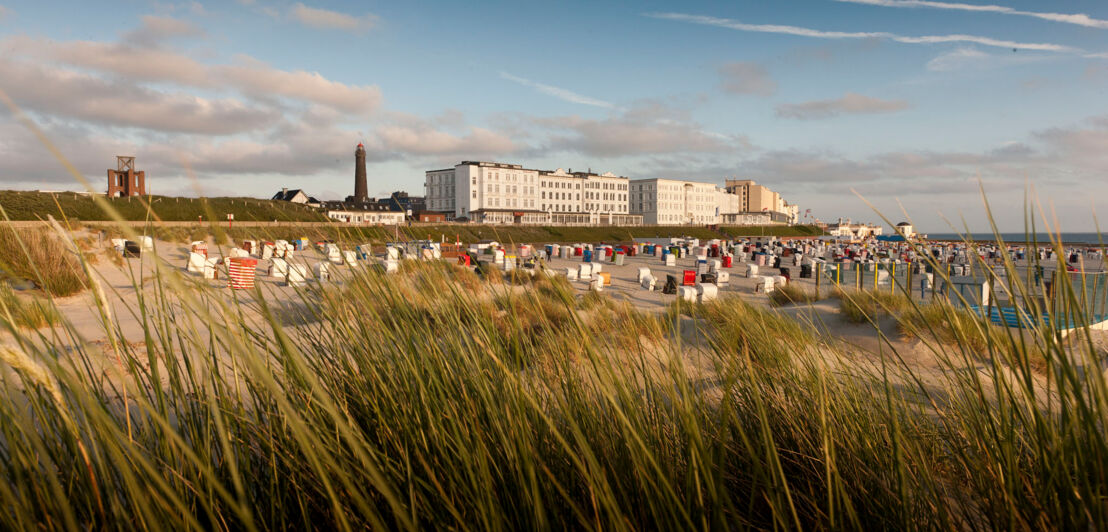 Blick auf Strand der Ostfriesischen Insel Borkum