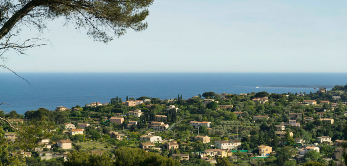 Blick auf Vallauris und das Meer