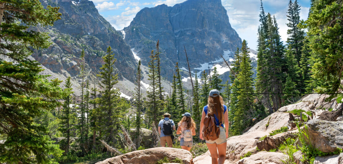 Wanderer in den Rocky Mountains