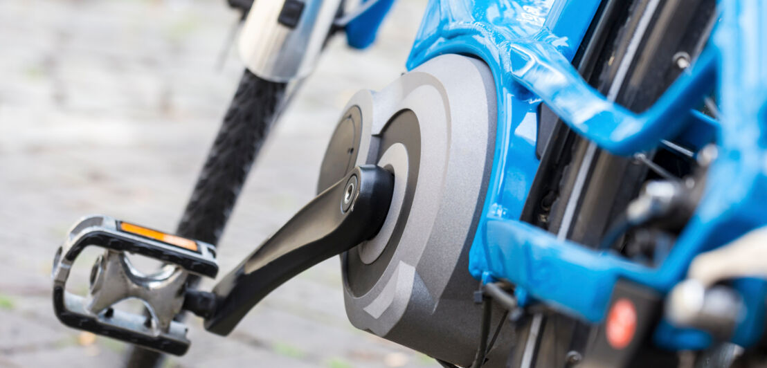 Detailaufnahme eines E-Bike-Motors