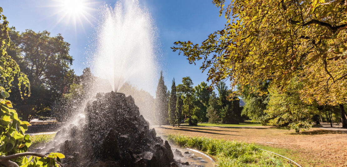 Park mit Springbrunnen in Baden-Baden