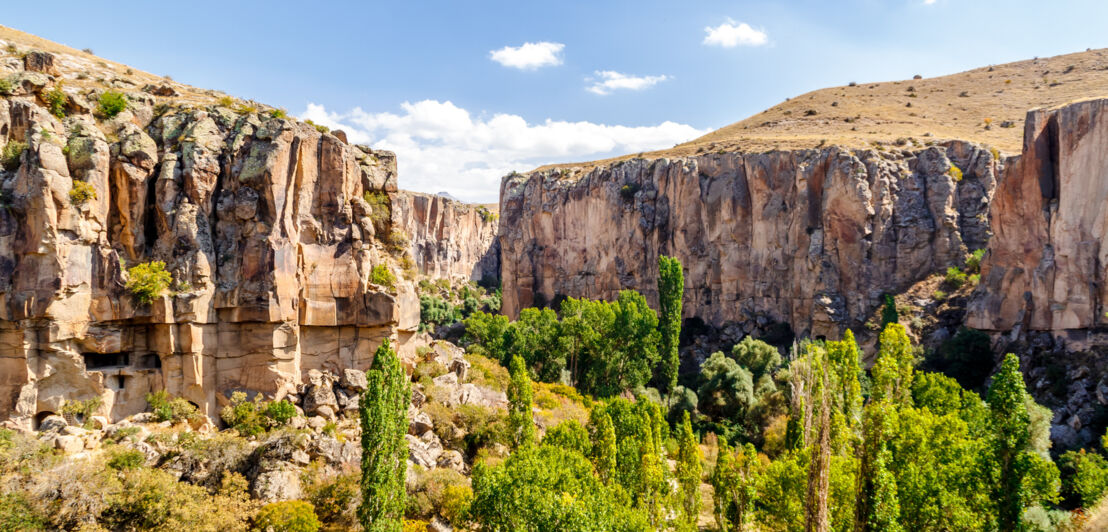 Panoramaaufnahme der Ihlara-Schlucht.