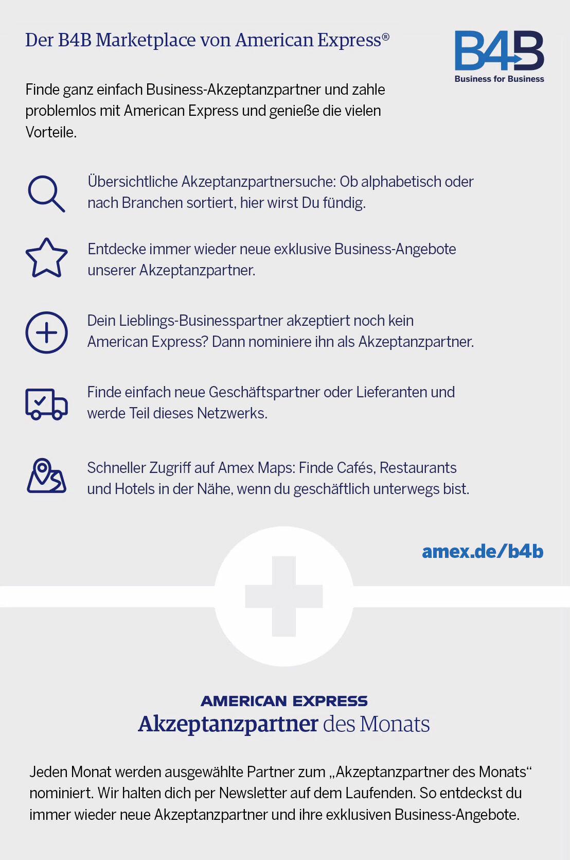 Neue Business-Beziehungen: der Amex B4B Marketplace ebnet dir den Weg