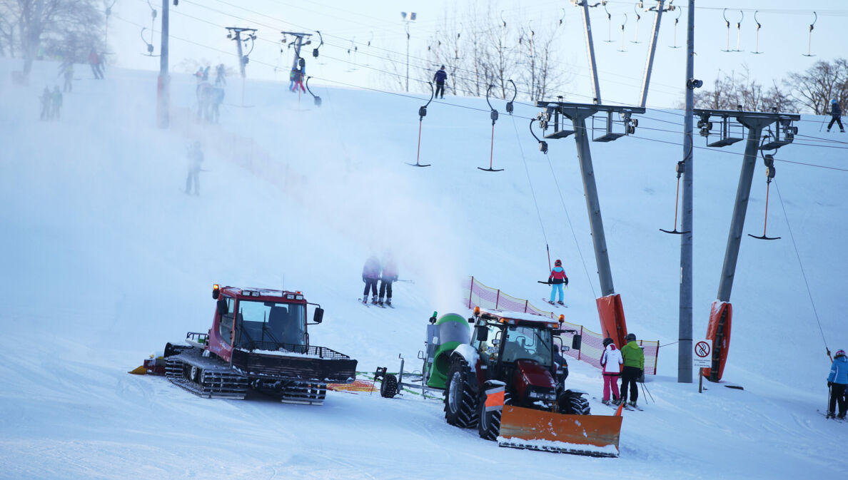 Winterbetrieb am Skilift Donnstetten