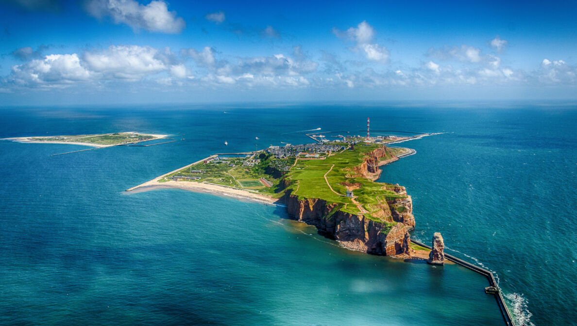 Luftaufnahme der Insel Helgoland