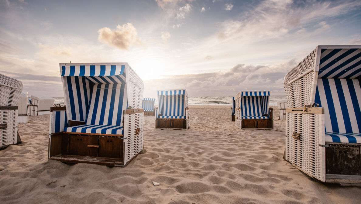 Strandkörbe am Strand auf Sylt