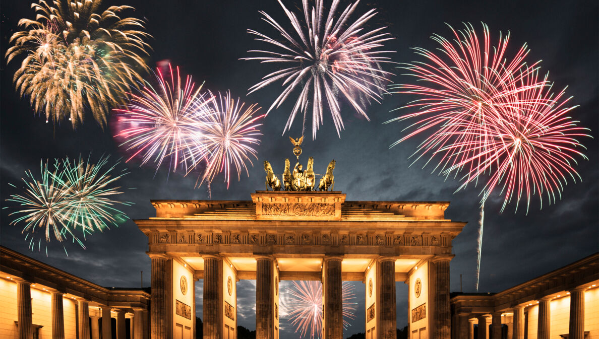 Feuerwerk am Brandenburger Tor in Berlin