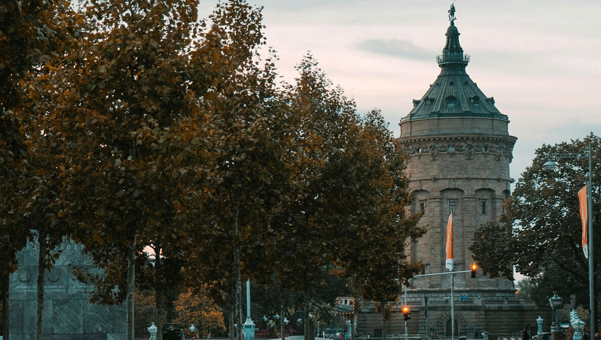 Der Wasserturm, das Wahrzeichen Mannheims