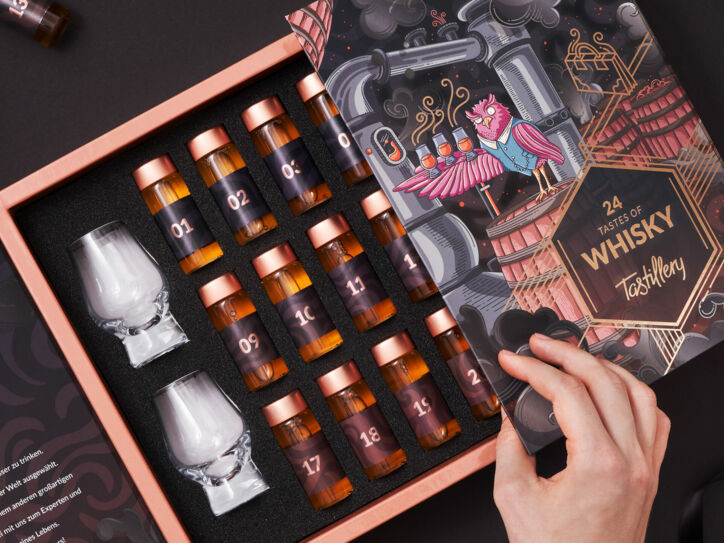 Ein Adventskalender mit Whisky-Shots