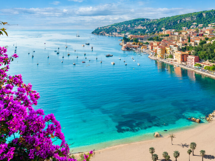 Ein Blick von oben auf die französische Riviera