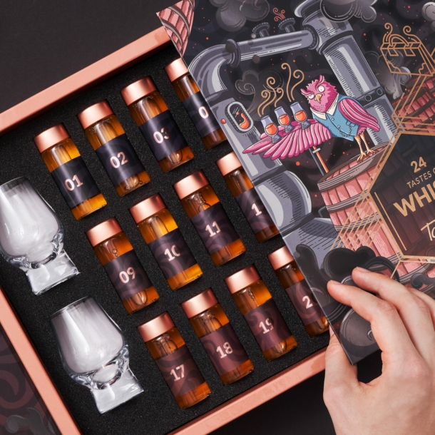 Ein Adventskalender mit Whisky-Shots