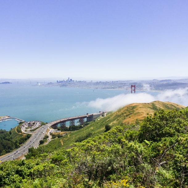 Blick über die Küste Richtung San Francisco