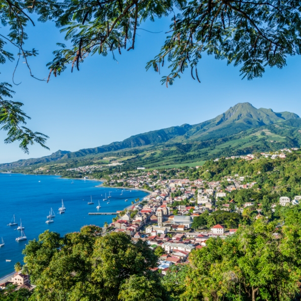 Blick über die Bucht von Saint-Pierre