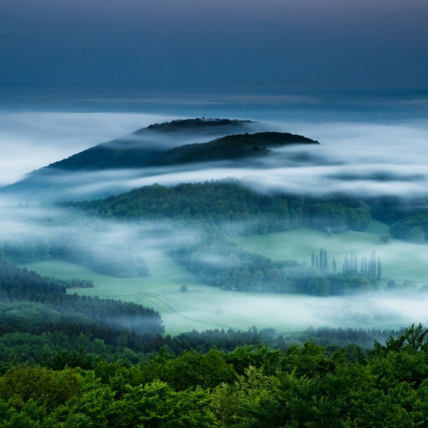 Nebelschwaden über dem Siebengebirge