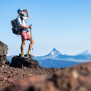 Florian Astor auf Wanderung in Neuseeland