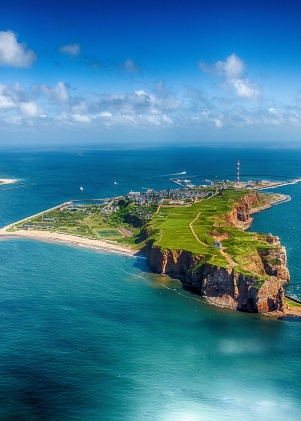 Luftaufnahme der Insel Helgoland