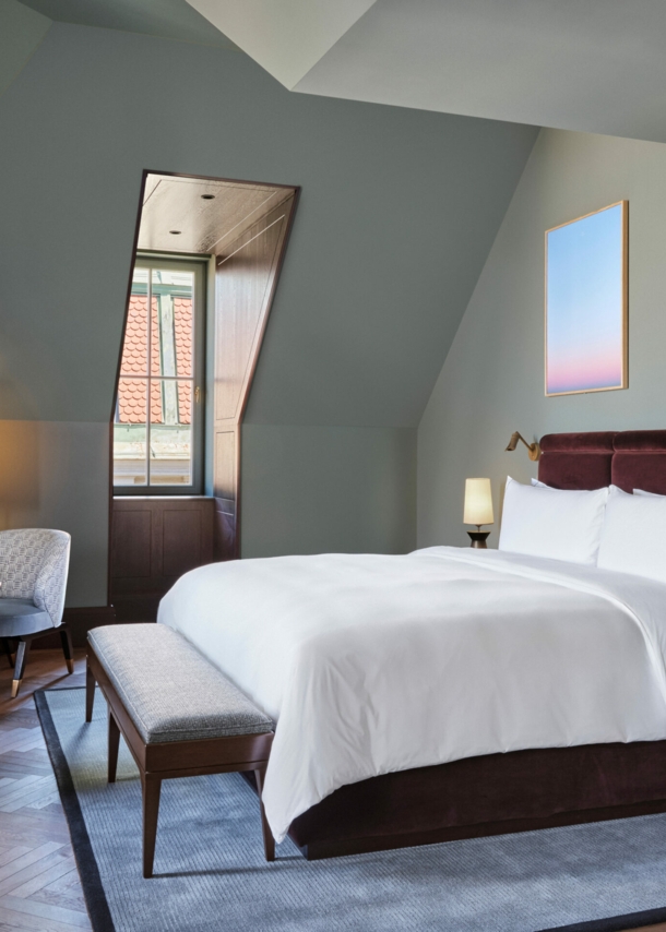 Ein Hotelzimmer des Rosewood-Hotels in Wien.