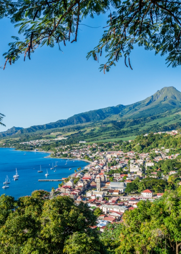 Blick über die Bucht von Saint-Pierre