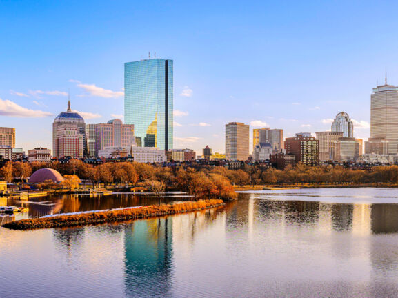 Panorama der Skyline von Boston.