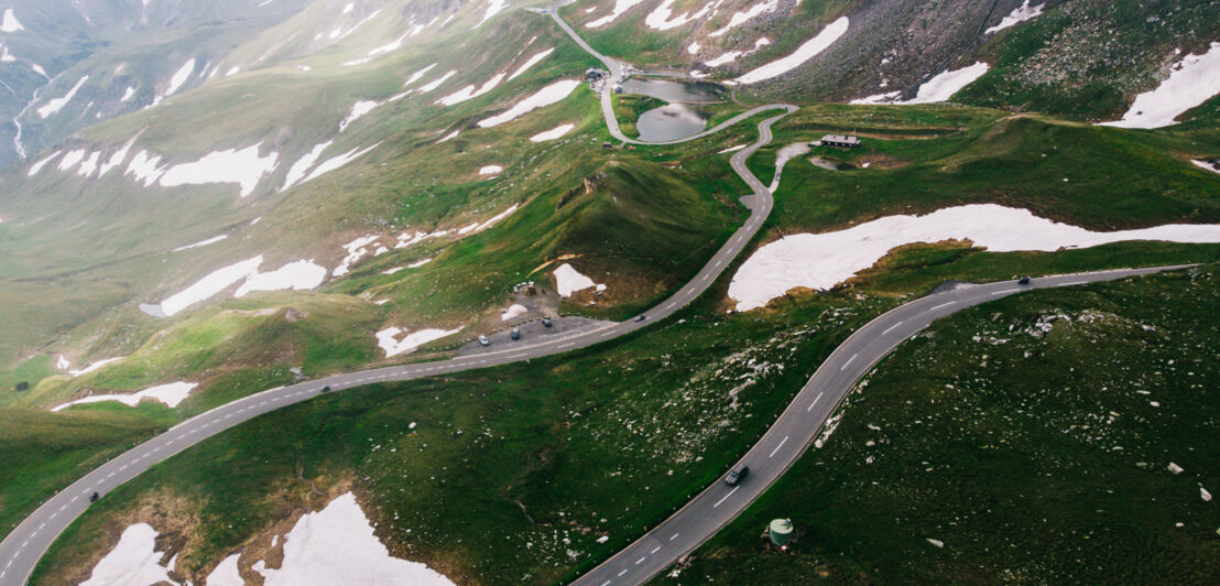 Die Großglockner-Hochalpenstraße mit vielen Serpentinen