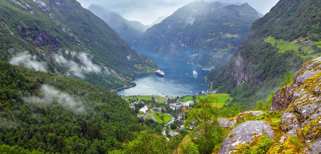 Blick auf den Geirangerfjord.