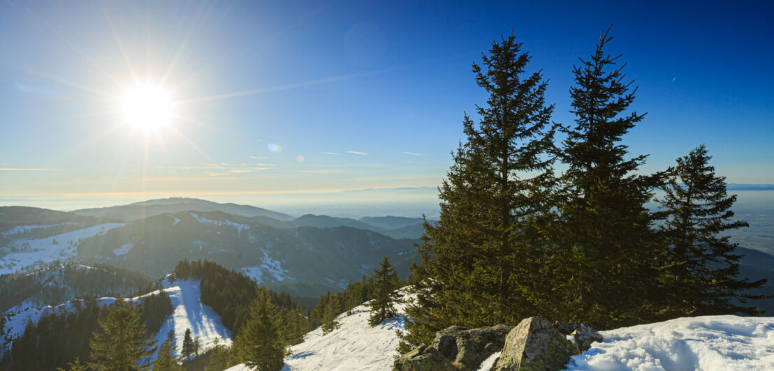 Blick vom winterlichen Belchen