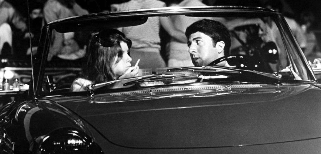 Szene aus dem Film The Graduate mit Katharine Ross und Dustin Hoffman