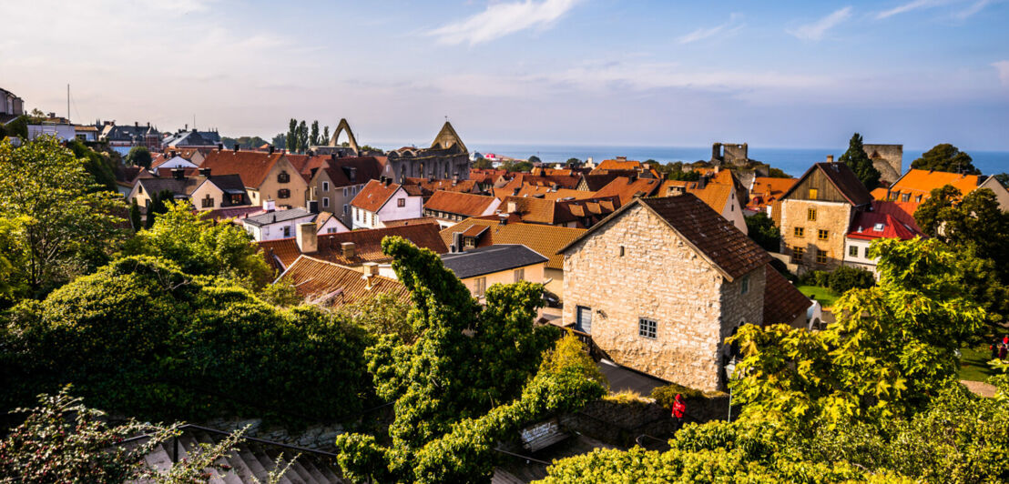 Blick auf die alte Stadt Visby