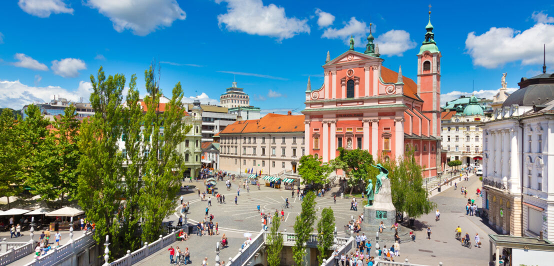 Prešerenplatz in Slowenien Hauptstadt