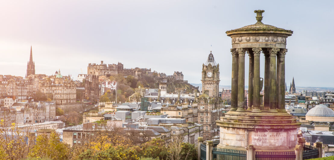 Dugald Stewart Monument in Edinburgh, Blick vom Carton Hill