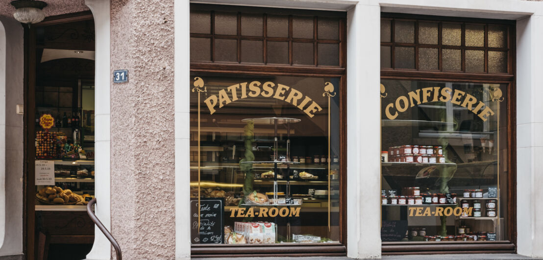 Fensterfront einer Konditorei in Vianden