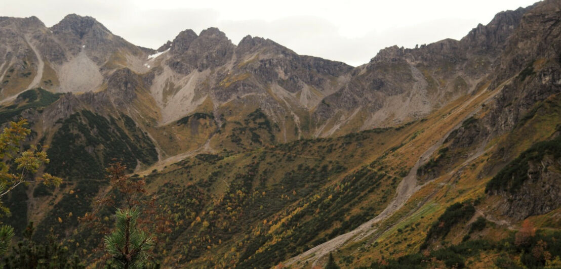 Weg zur Fiderepasshütte am Mindelheimer Klettersteig.