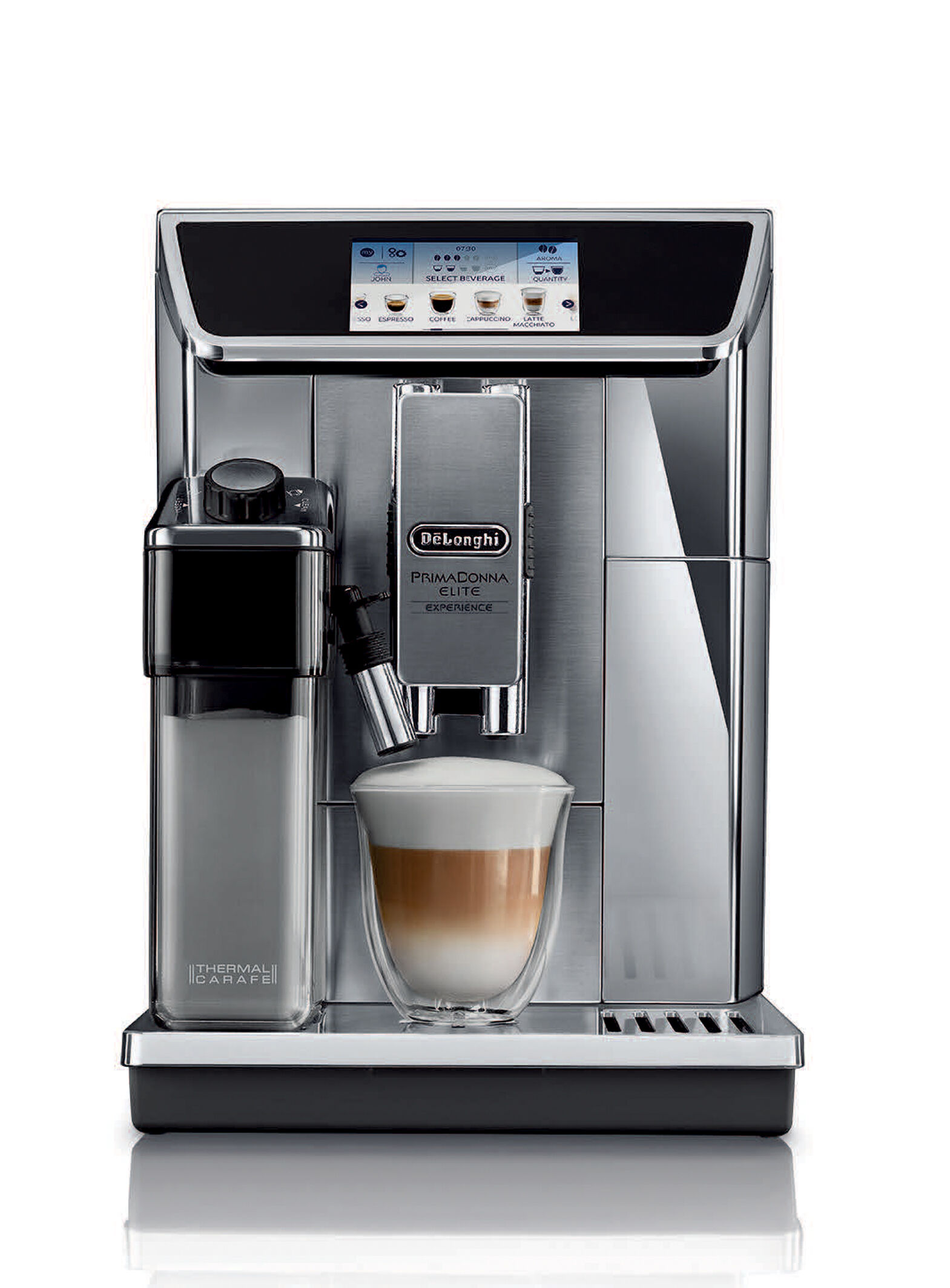 Vorderansicht des DeLonghi PrimaDonna Elite Experience