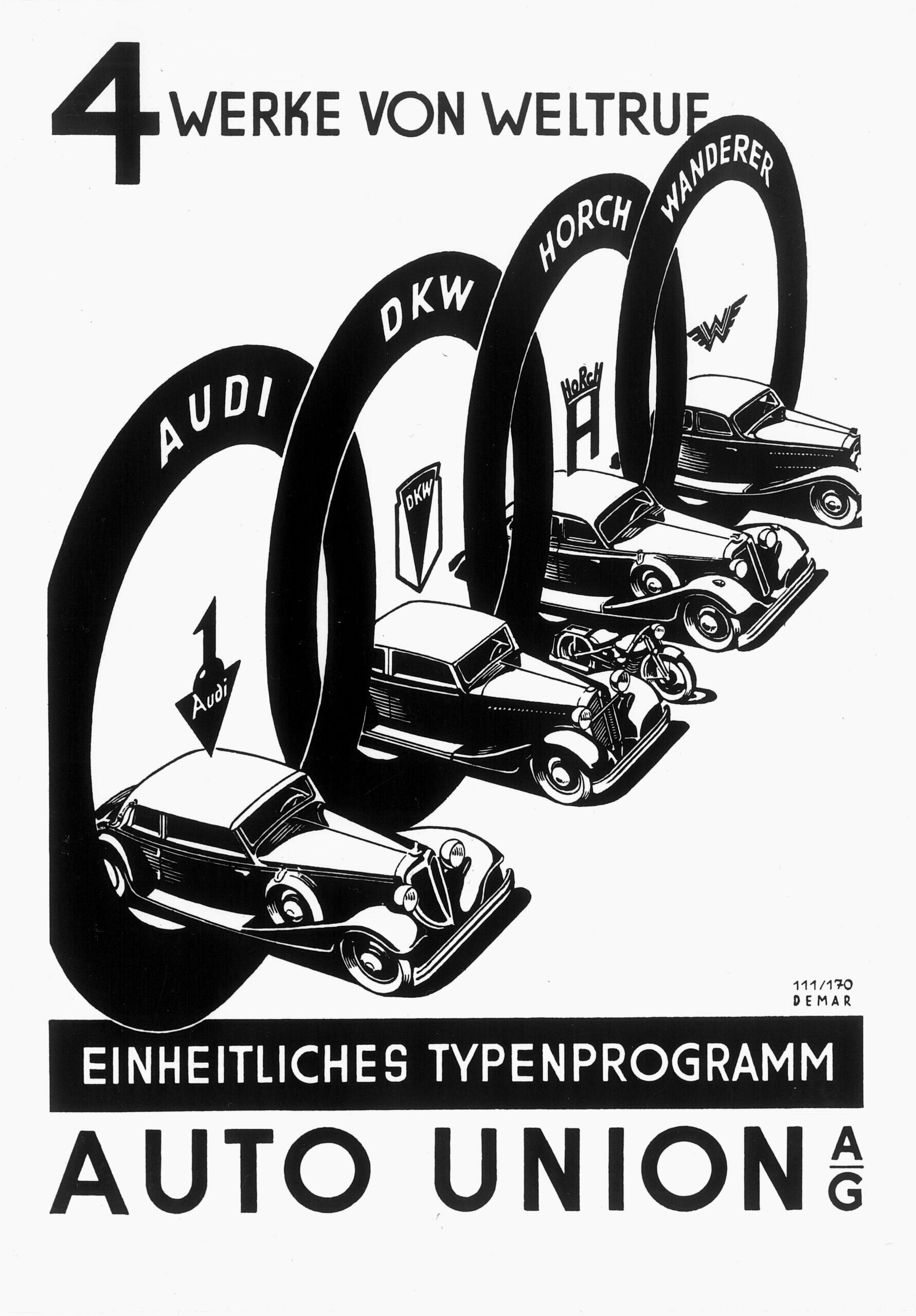 So werden die Vier Ringe zum Audi-Markenzeichen: Auto Union AG vor 90 Jahren gegründet