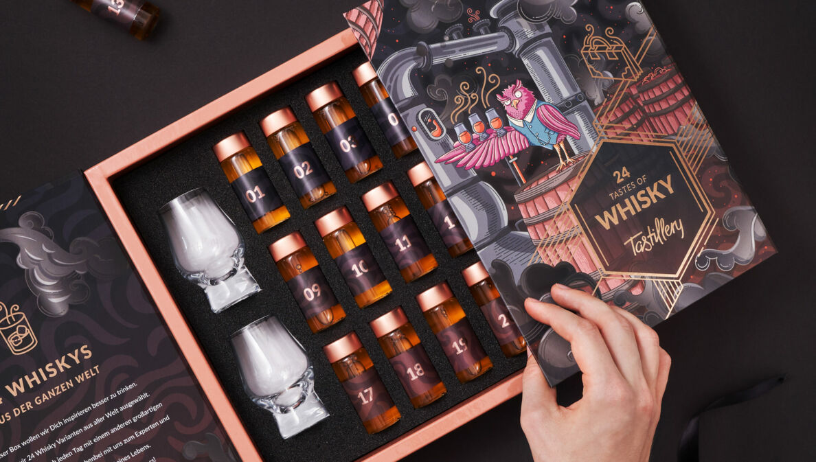 Ein Adventskalender mit Whisky-Shots