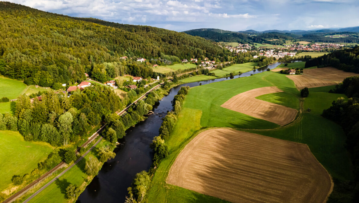 Drohnenaufnahme in Ostbayern