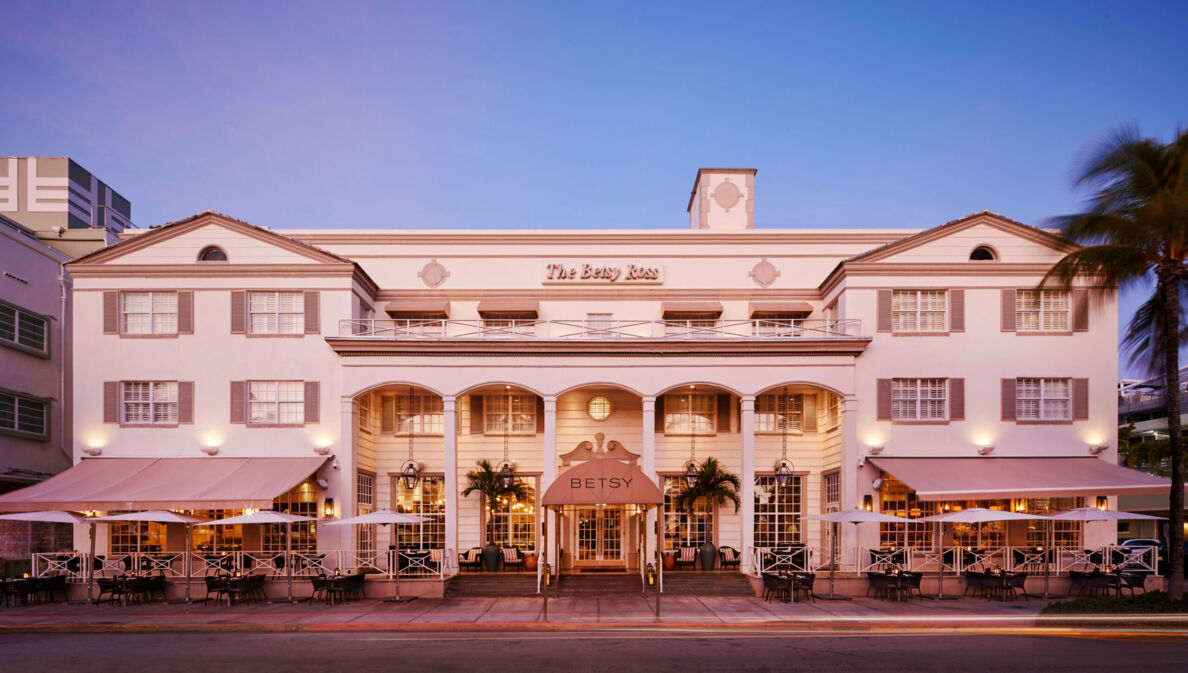 Blick auf das The Betsy Hotels in Miami Beach.