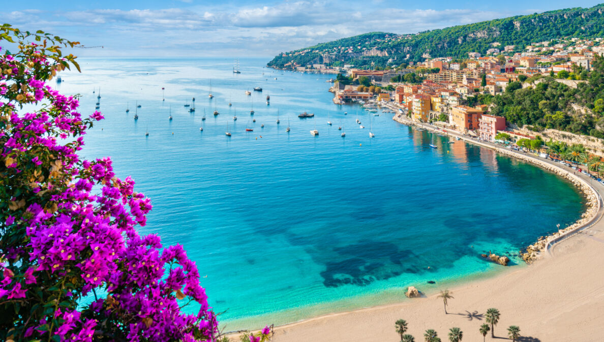 Ein Blick von oben auf die französische Riviera