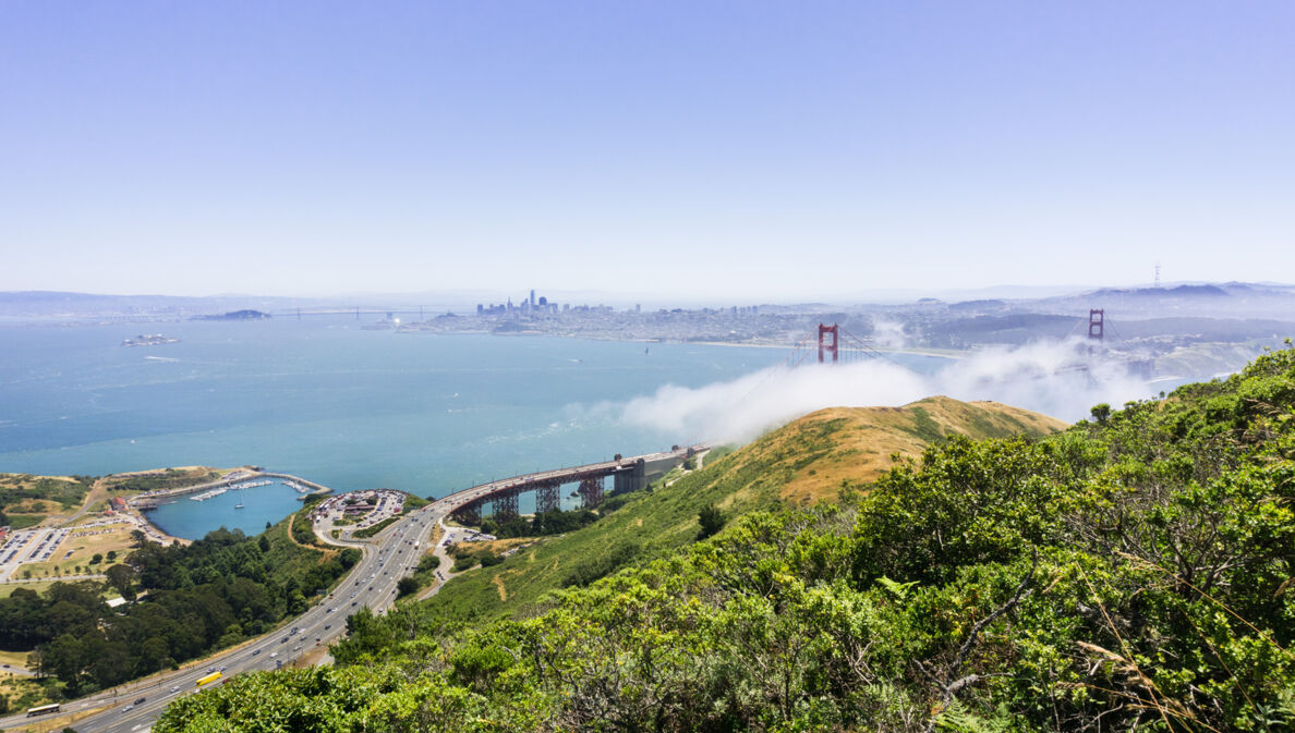 Blick über die Küste Richtung San Francisco