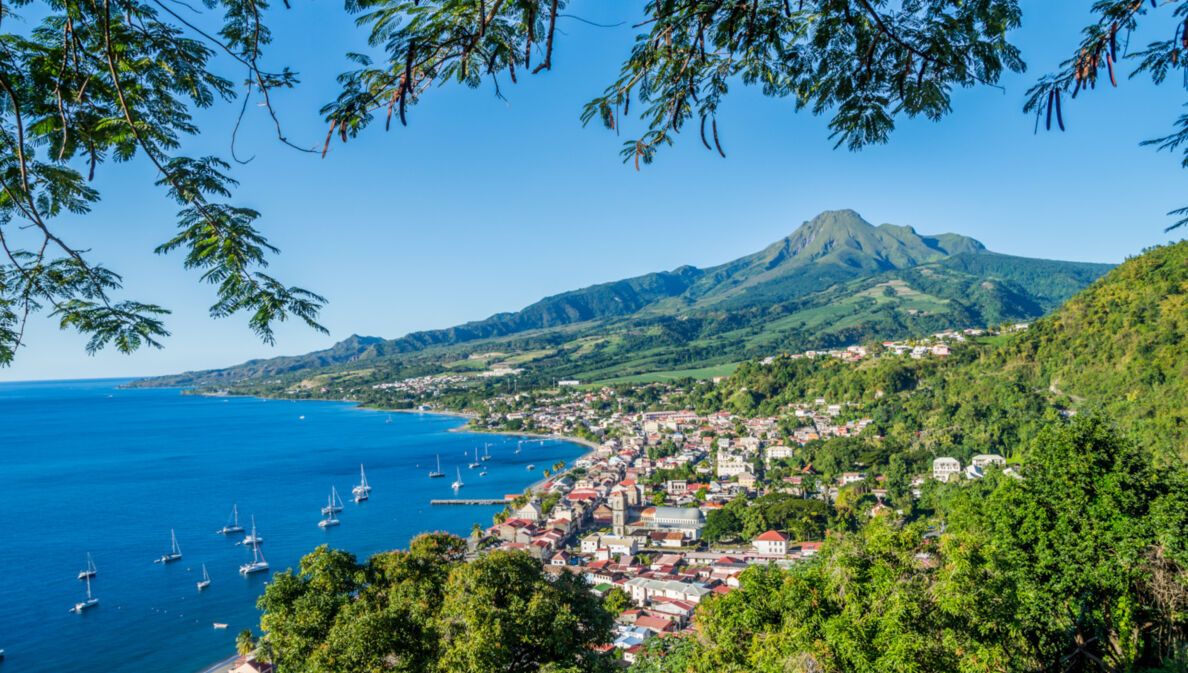 Blick über die Bucht von Saint-Pierre