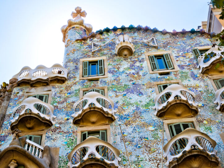 Detaillierte Frontansicht der Casa Batlló