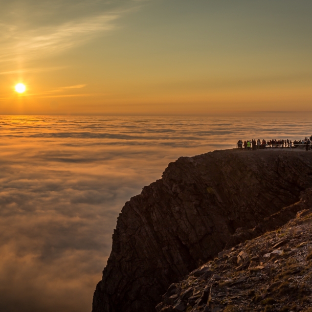 Das Nordkap bei Sonnenuntergang