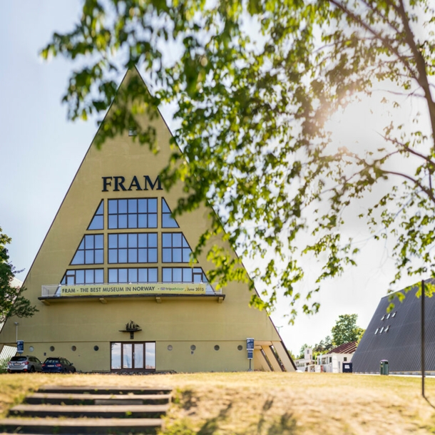 Dreieckiges Gebäude des Fram Museums in Oslo